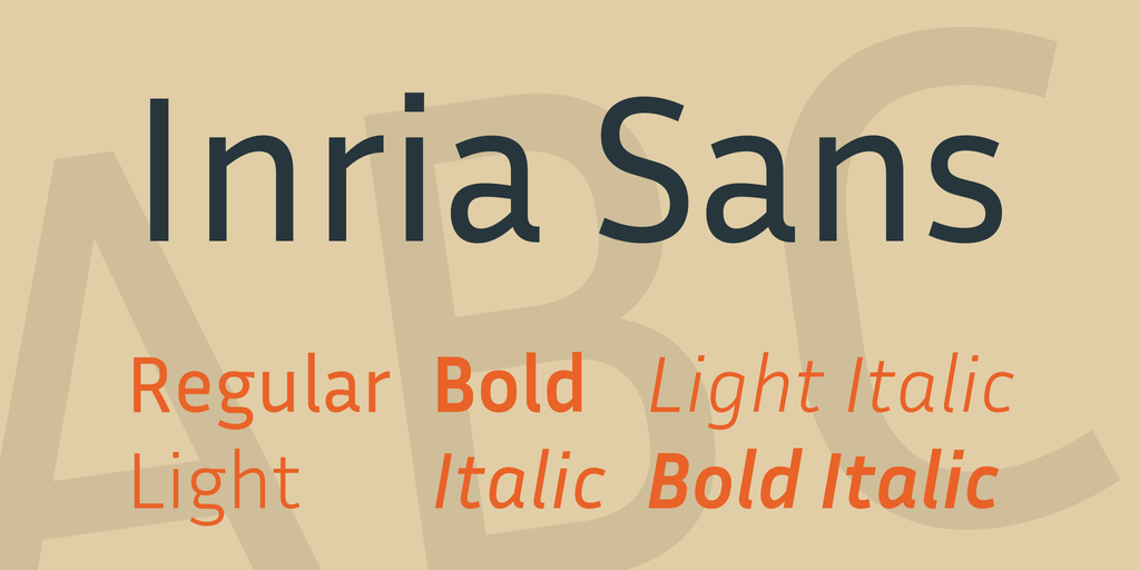 Пример шрифта Inria Sans