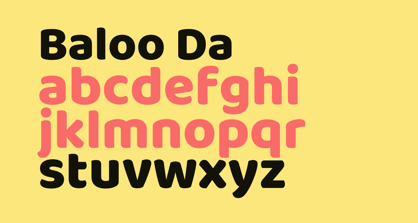 Пример шрифта Baloo Da 2