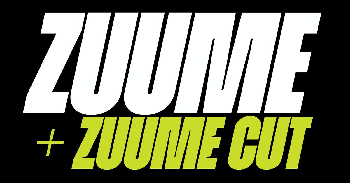 Пример шрифта Zuume