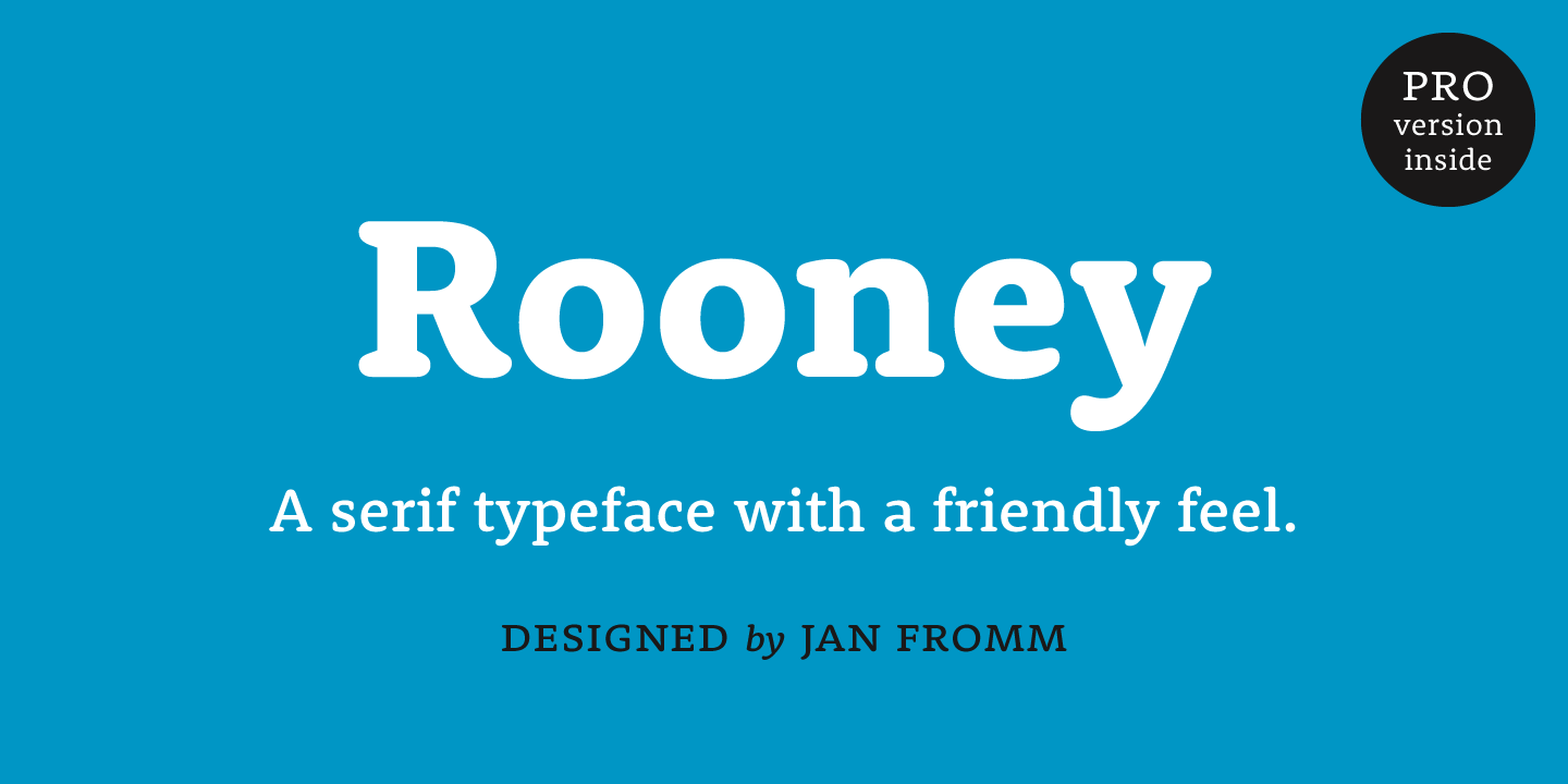 Пример шрифта Rooney Pro