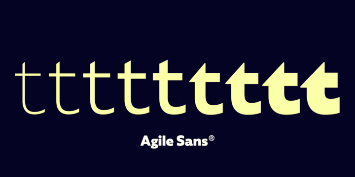 Пример шрифта Agile Sans Extra Light