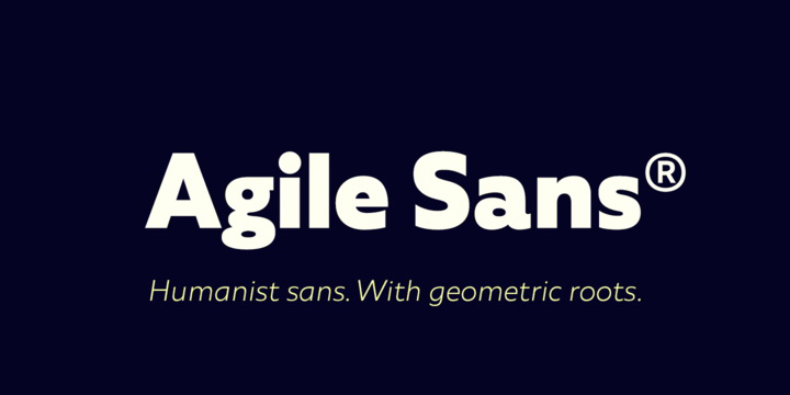 Пример шрифта Agile Sans Thin