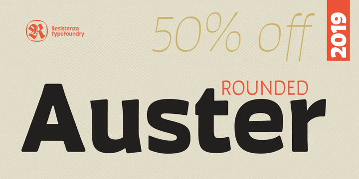Пример шрифта Auster Rounded