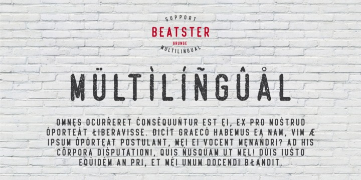 Пример шрифта Beatster Outline