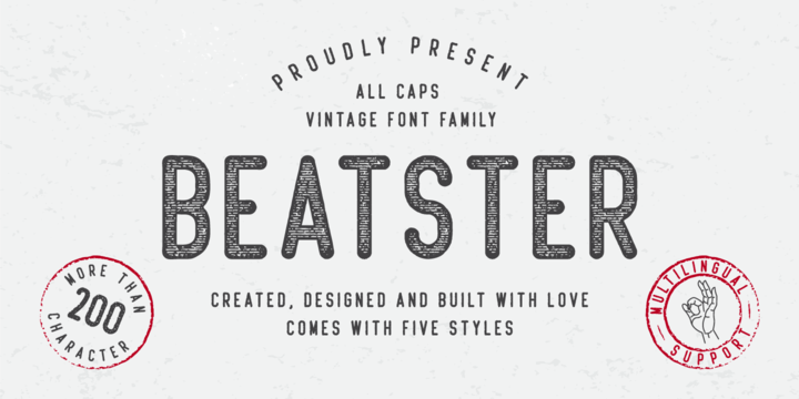 Пример шрифта Beatster