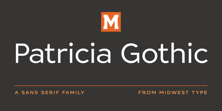 Пример шрифта Patricia Gothic