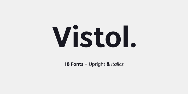 Пример шрифта Vistol Sans