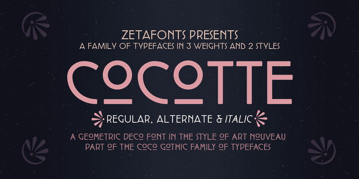 Пример шрифта Cocotte