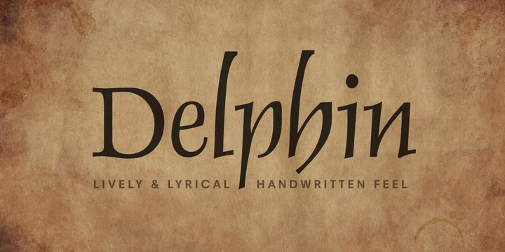 Пример шрифта Delphin