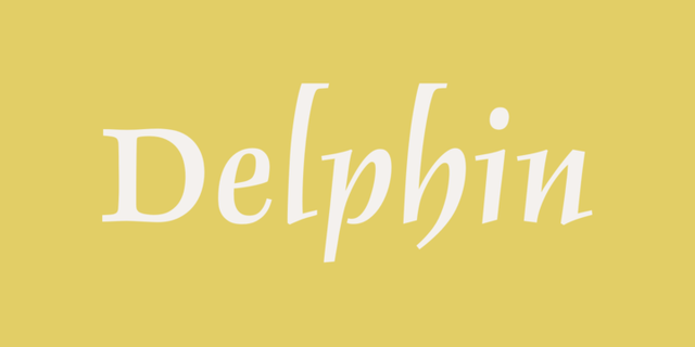 Пример шрифта Delphin Com I