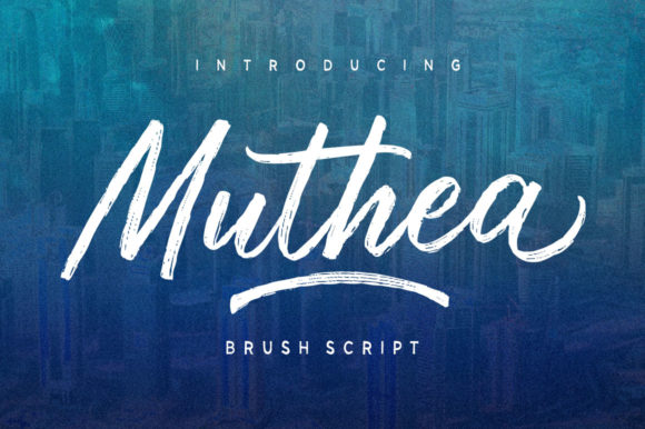 Пример шрифта Muthea