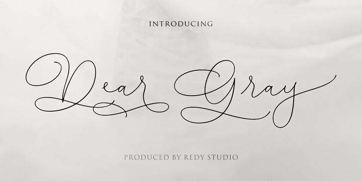 Пример шрифта Dear Gray