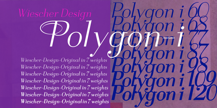 Пример шрифта Polygon I 77