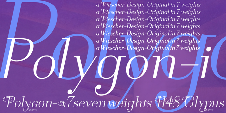 Пример шрифта Polygon I