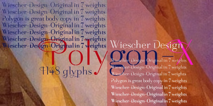 Пример шрифта Polygon X 120