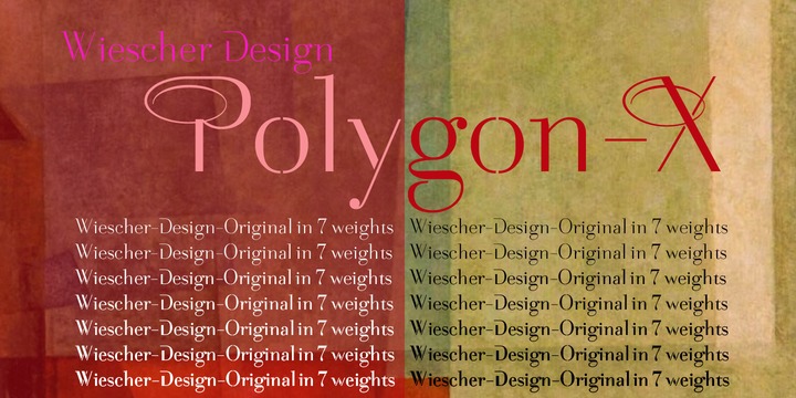 Пример шрифта Polygon X 98