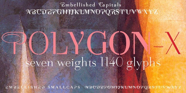 Пример шрифта Polygon X 120