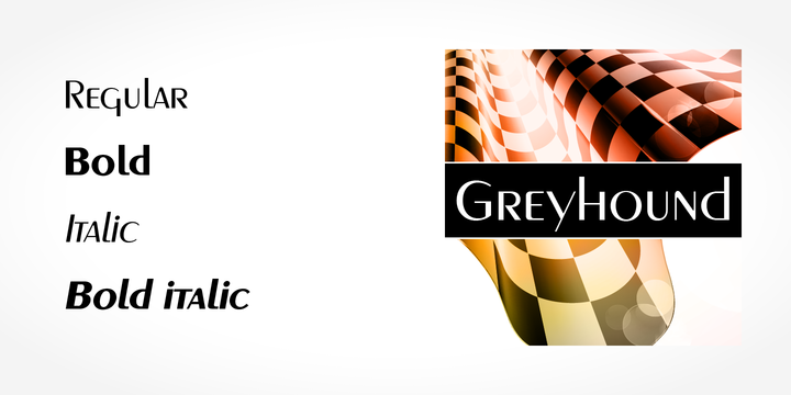 Пример шрифта Greyhound Bold Italic
