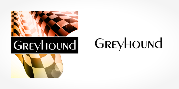 Пример шрифта Greyhound