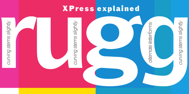 Пример шрифта Xpress Bold Italic