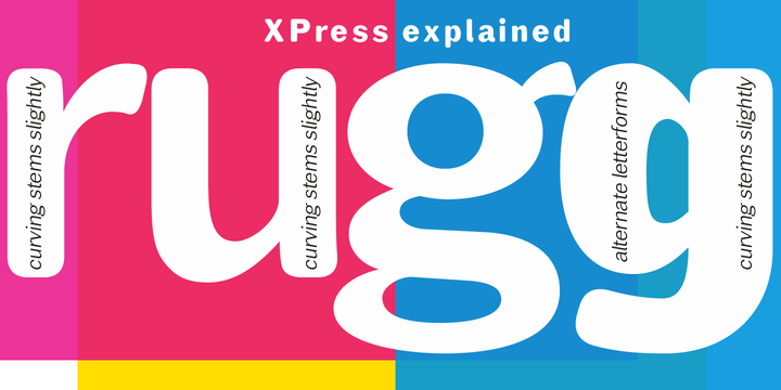 Пример шрифта Xpress Rounded Extra Light Italic