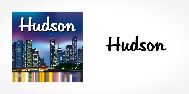Пример шрифта Hudson
