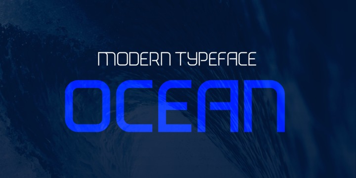 Пример шрифта Ocean