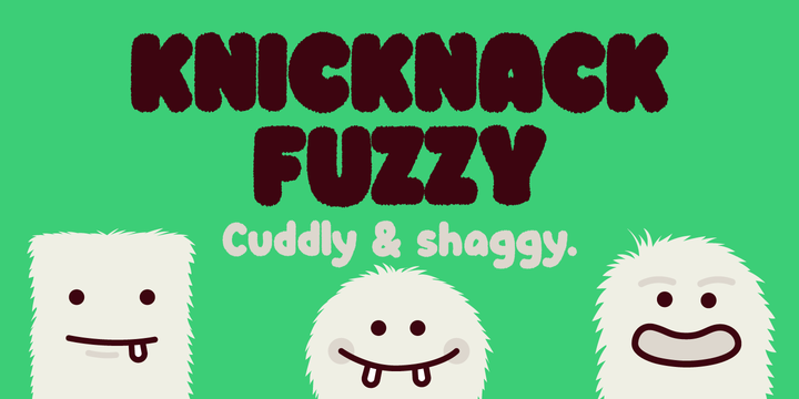 Пример шрифта Knicknack Fuzzy Regular