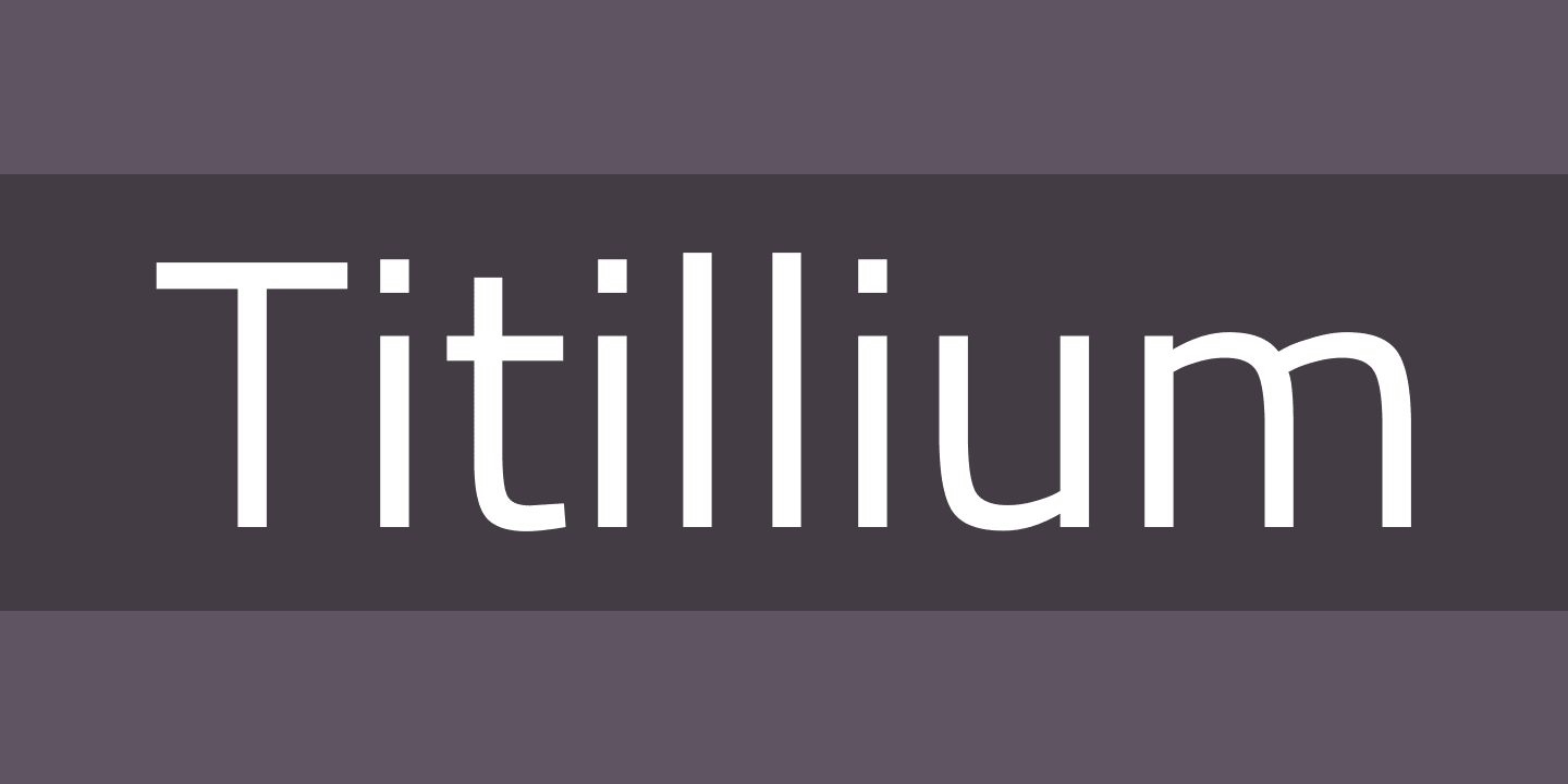 Пример шрифта Titillium