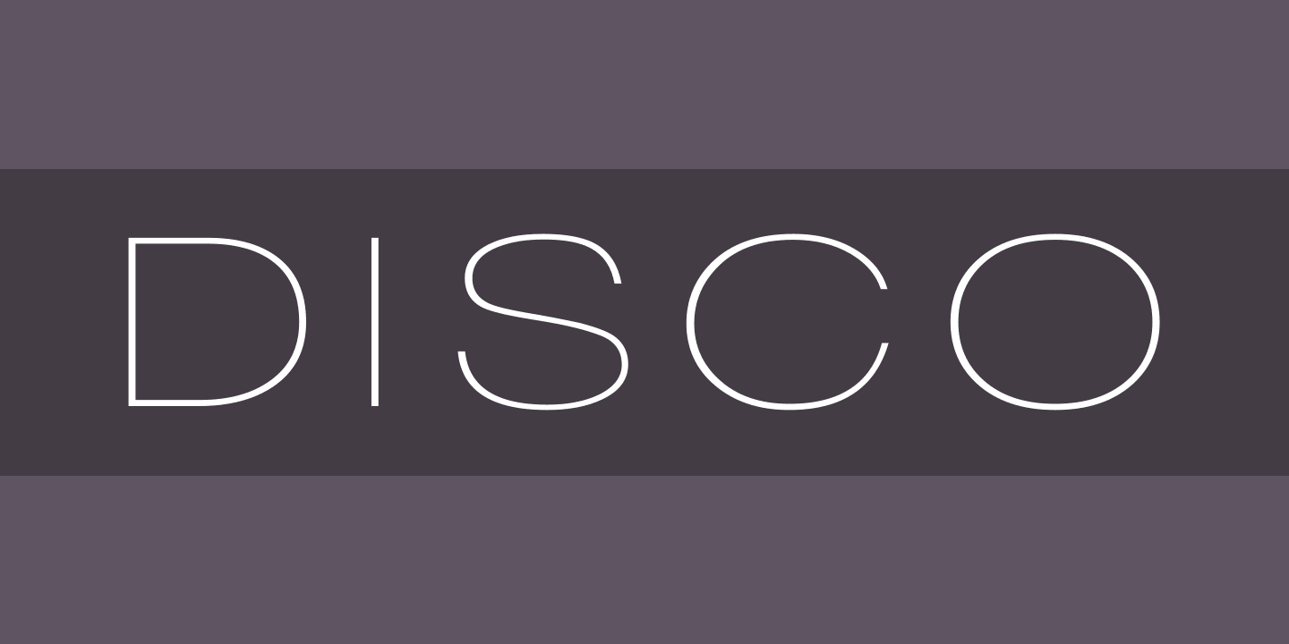 Пример шрифта DISCO