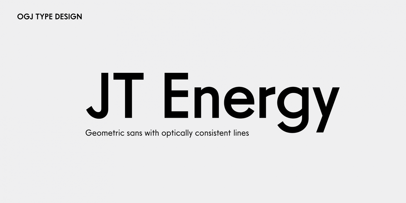 Пример шрифта JT Energy