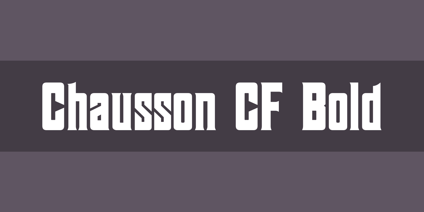 Пример шрифта Chausson CF