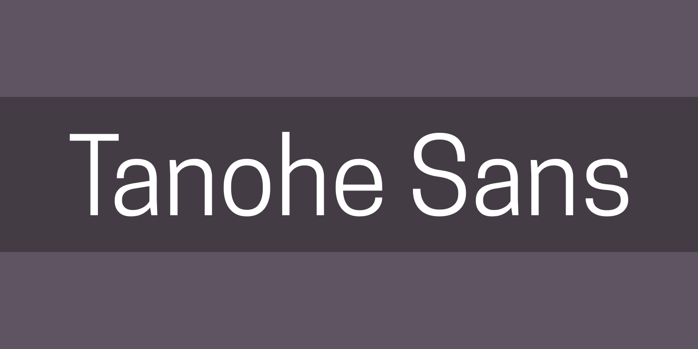 Пример шрифта Tanohe Sans