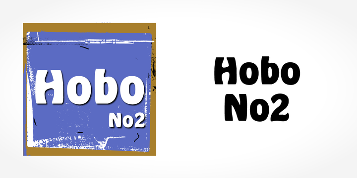 Пример шрифта Hobo No2