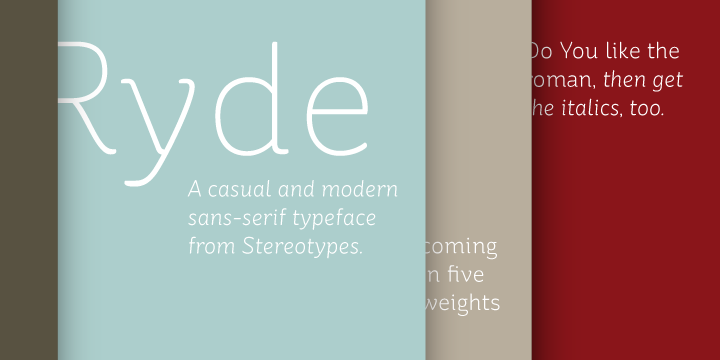 Пример шрифта St Ryde Light Italic