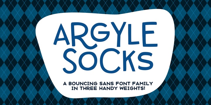 Пример шрифта Argyle Socks