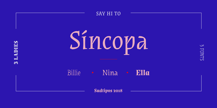 Пример шрифта Sincopa