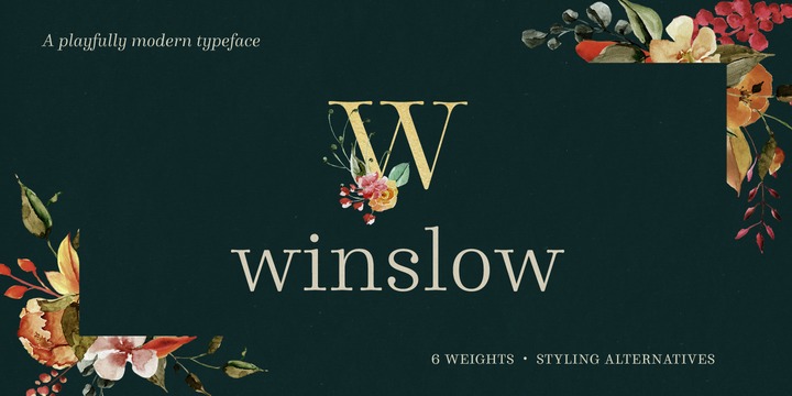 Пример шрифта Winslow Book