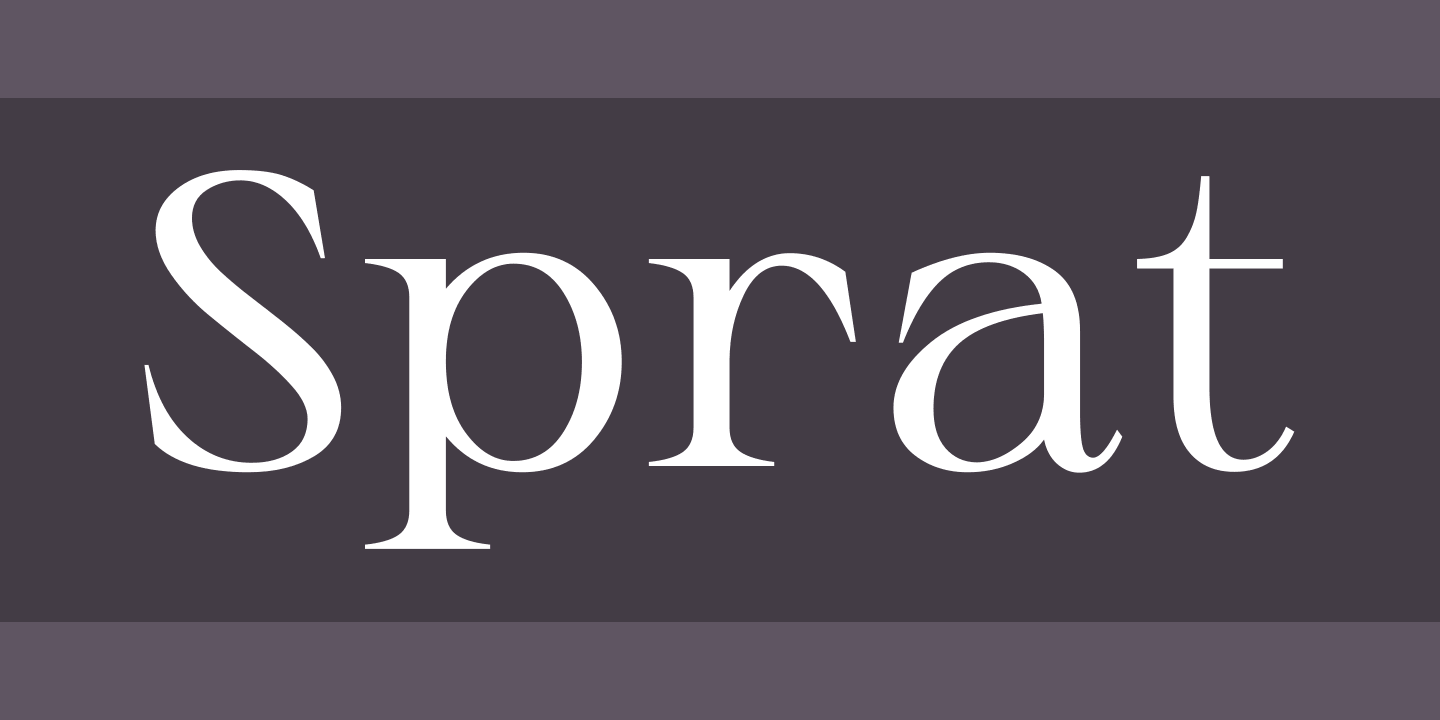 Пример шрифта Sprat