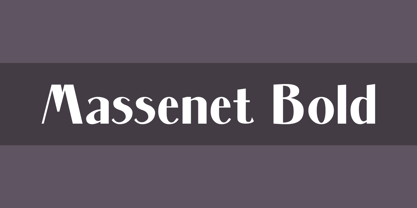 Пример шрифта Massenet