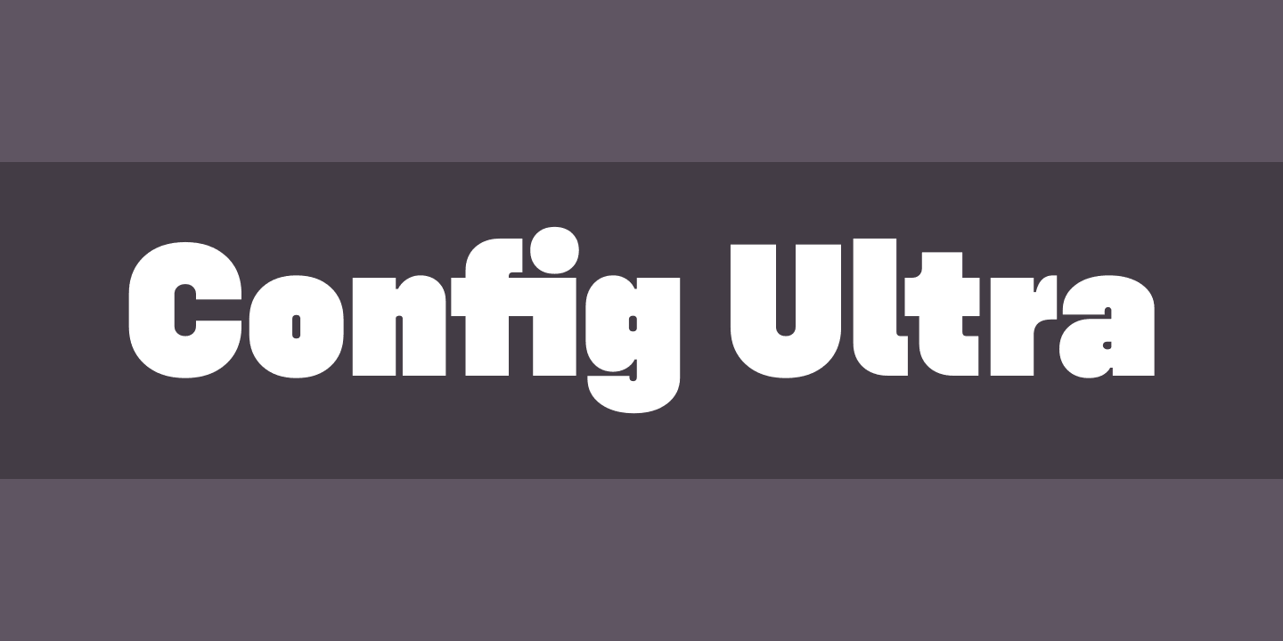 Пример шрифта Config Ultra
