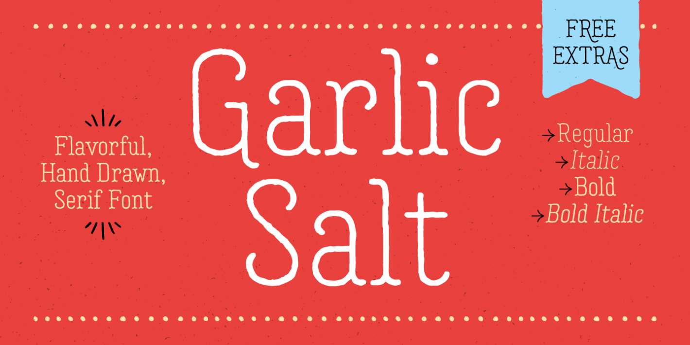 Пример шрифта Garlic Salt