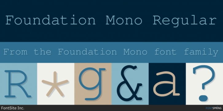 Пример шрифта Foundation Mono