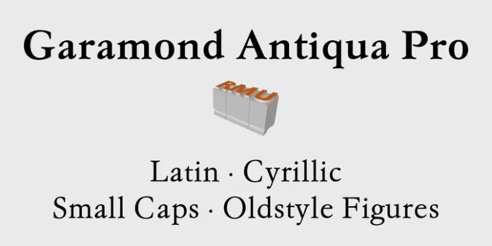 Пример шрифта Garamond Antiqua Pro