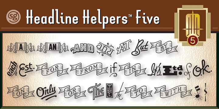 Пример шрифта Headline Helpers SG Five