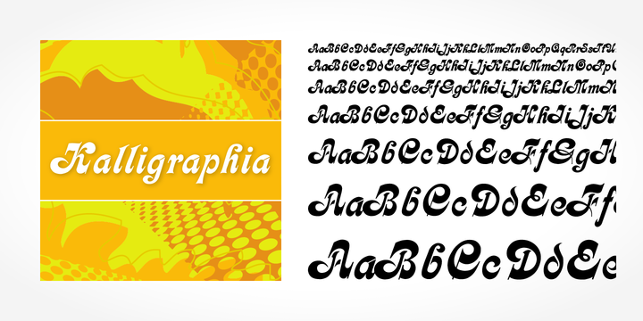 Пример шрифта Kalligraphia Regular