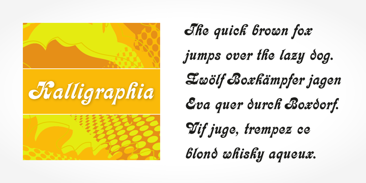 Пример шрифта Kalligraphia