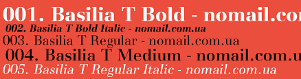 Пример шрифта BasiliaT Bold