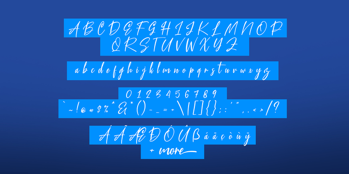 Пример шрифта Blue Pen Regular