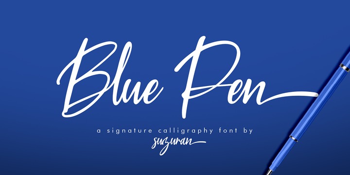 Пример шрифта Blue Pen